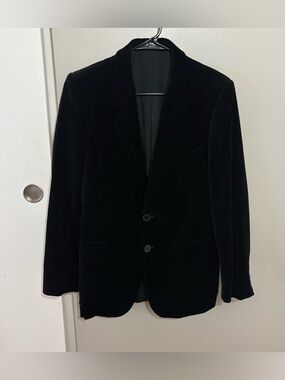Vintage Richman Brothers Black Velour Blazer Jacket 
Made in Poland